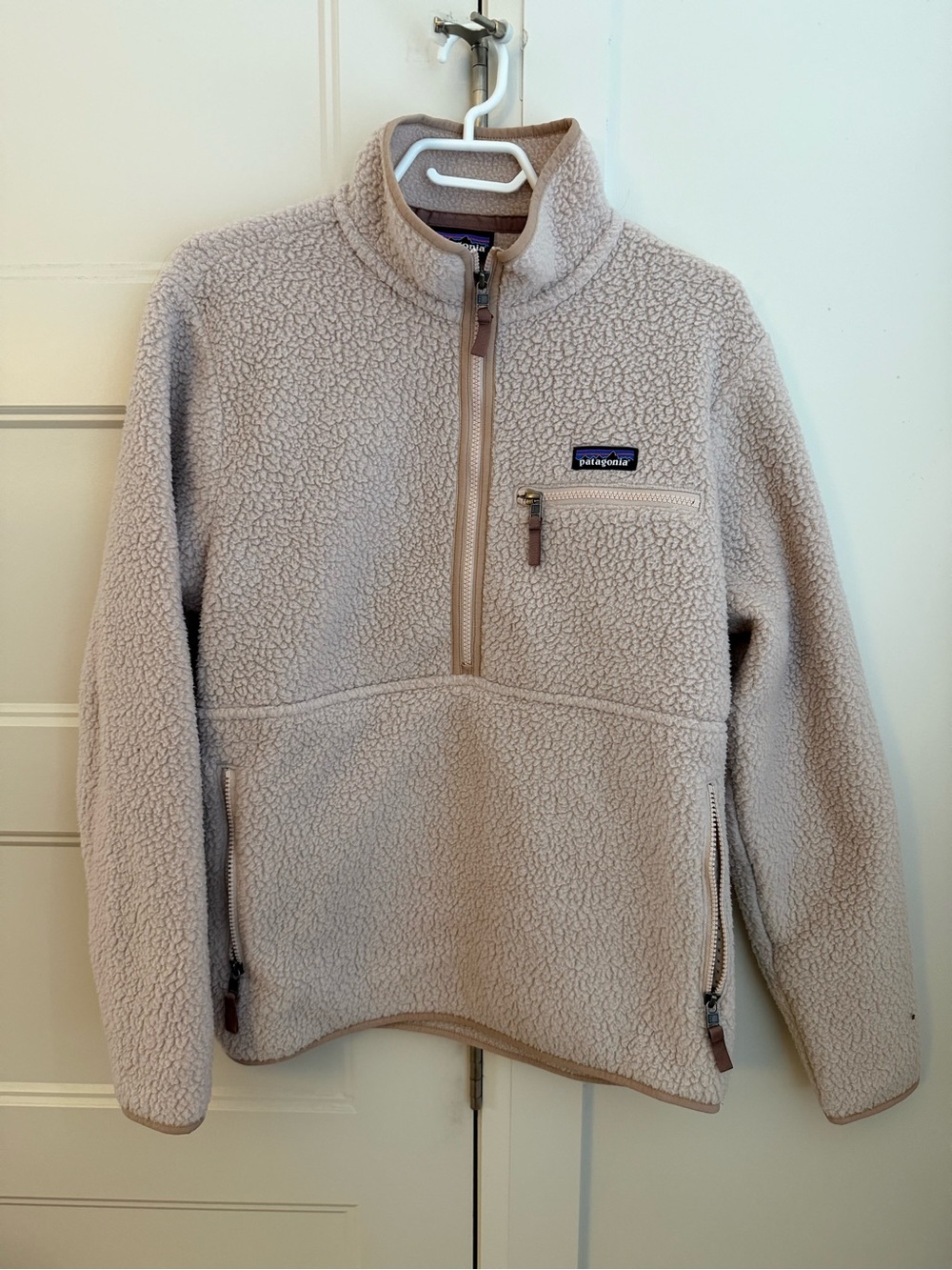 Patagonia Light Beige Sherpa Fleece Pullover